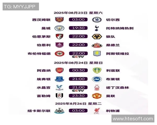 英超最新赛程调整，热刺对阵曼城提前上演榜首之战